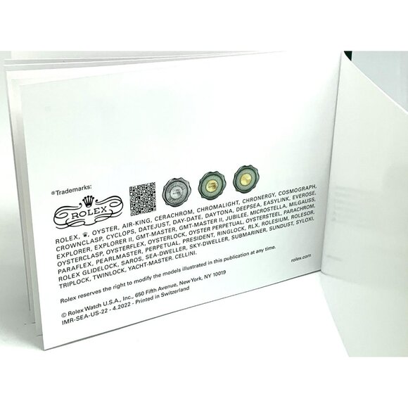Authentic Rolex Oyster Perpetual Sea-Dweller Deepsea 2022 Green Booklet Manual - Picture 16 of 16
